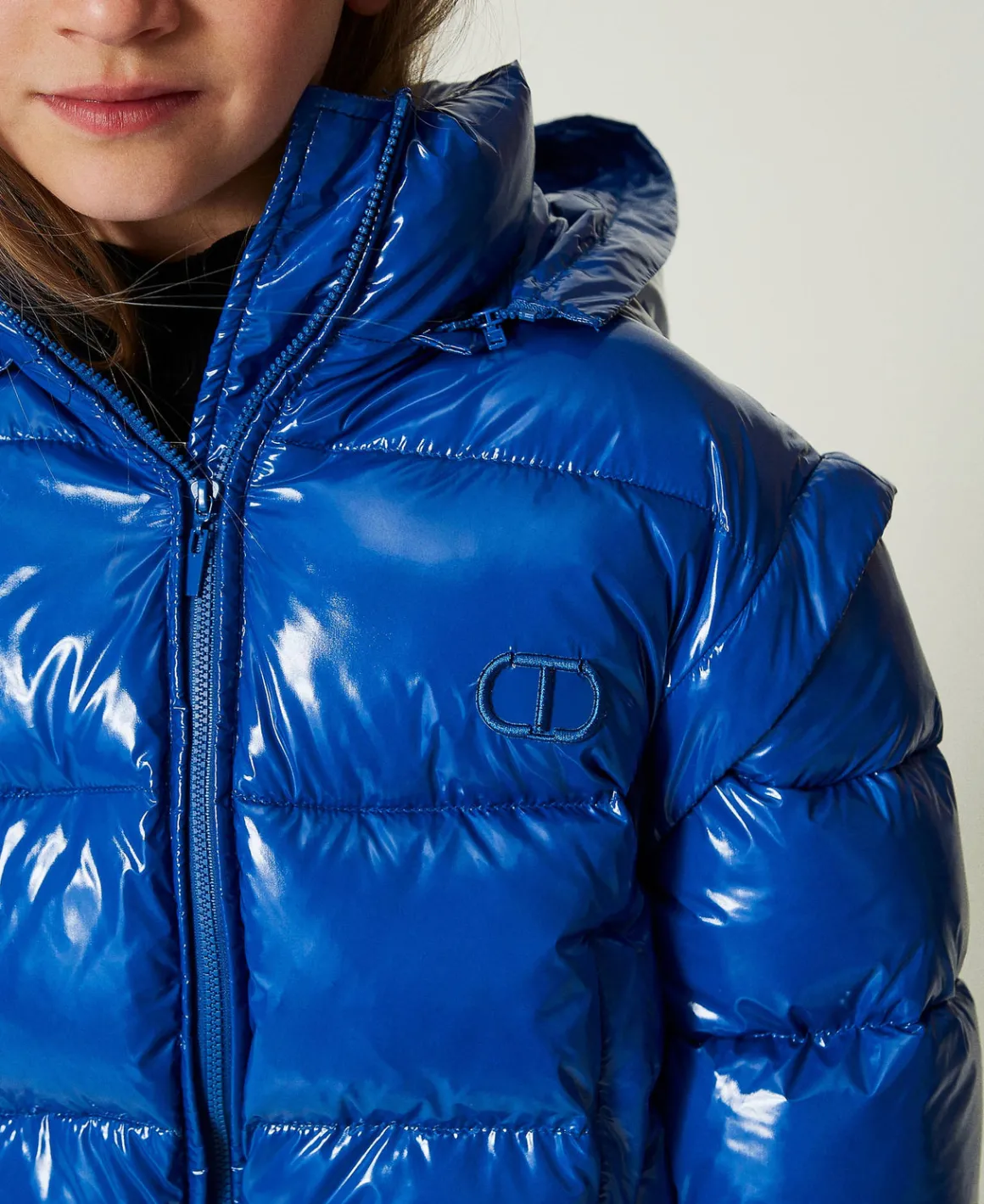 TWINSET Milano Piumino Lucido Con Logo Ricamato | Giacche E Capispalla