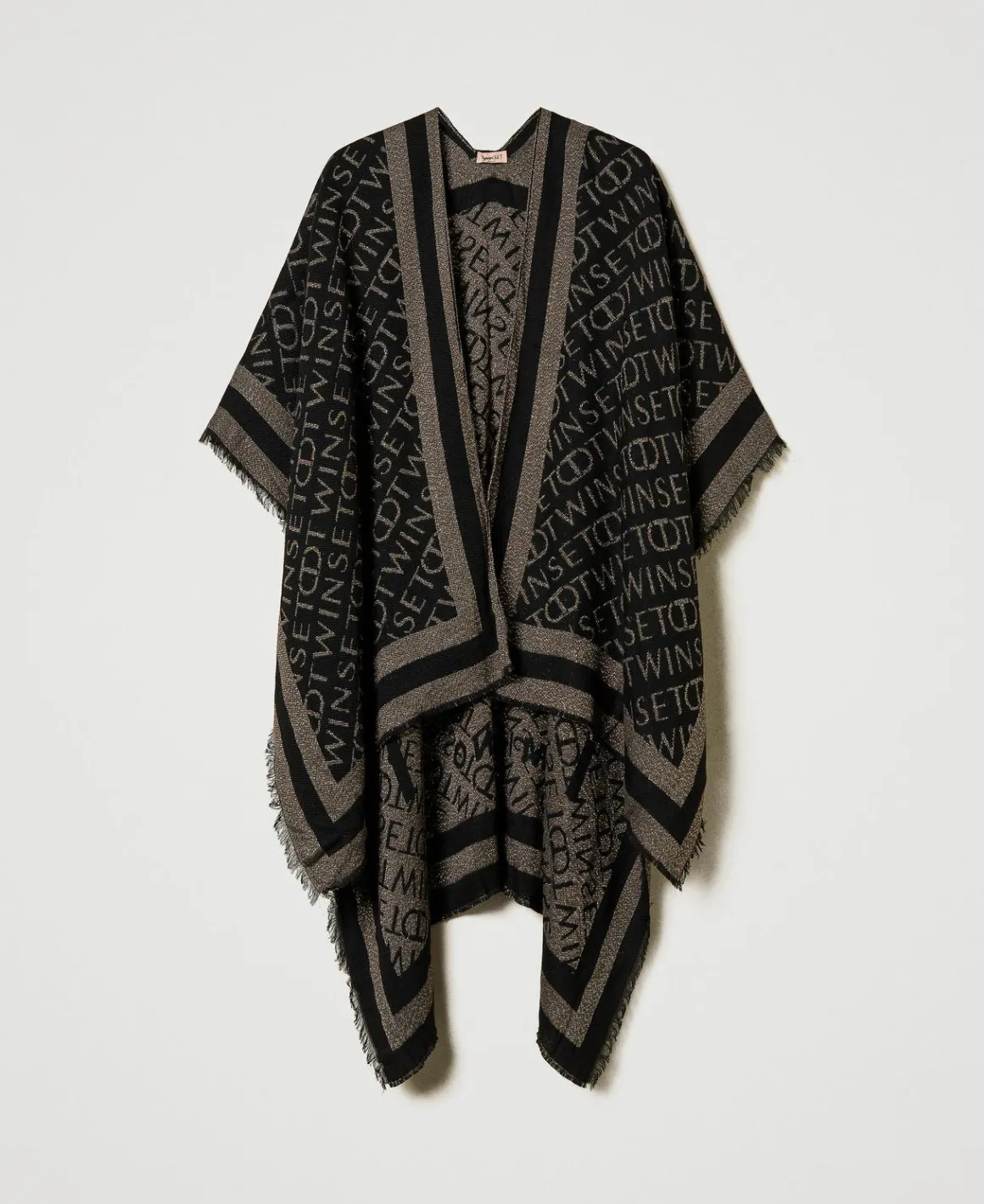TWINSET Milano Poncho Jacquard Con Logo | Poncho