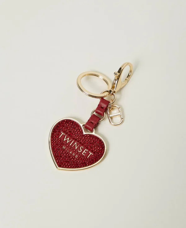 TWINSET Milano Portachiavi A Cuore Con Logo E Strass | Portafogli E Portachiavi