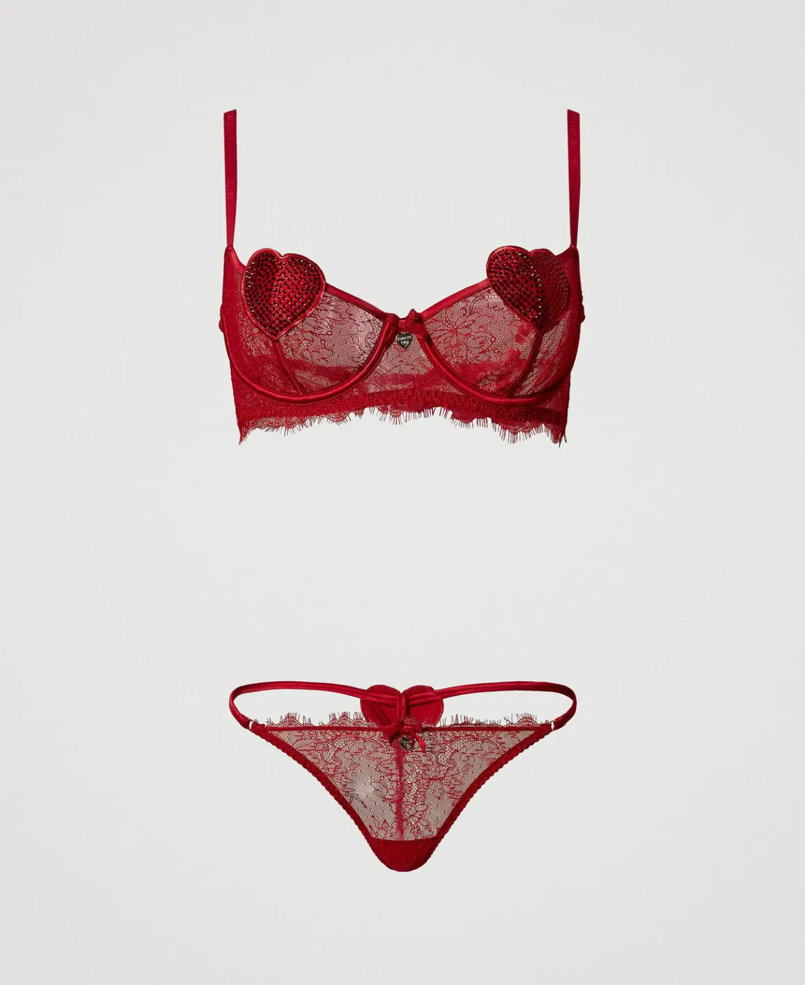 TWINSET Milano Reggiseno A Balconcino E Slip Perizoma In Pizzo | Intimo E Nightwear