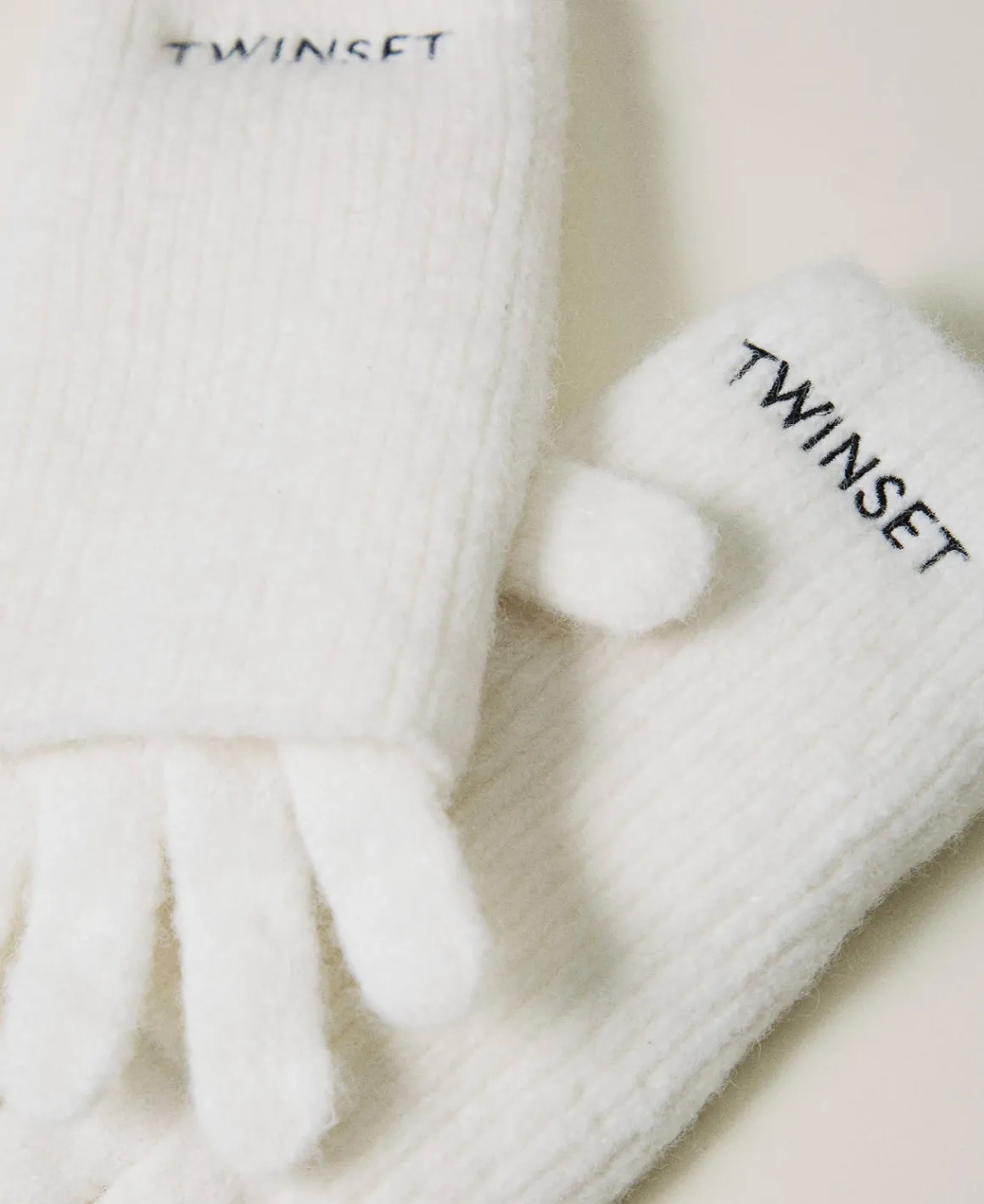 TWINSET Milano Set Guanti In Maglia Con Ricamo Logo | Accessori