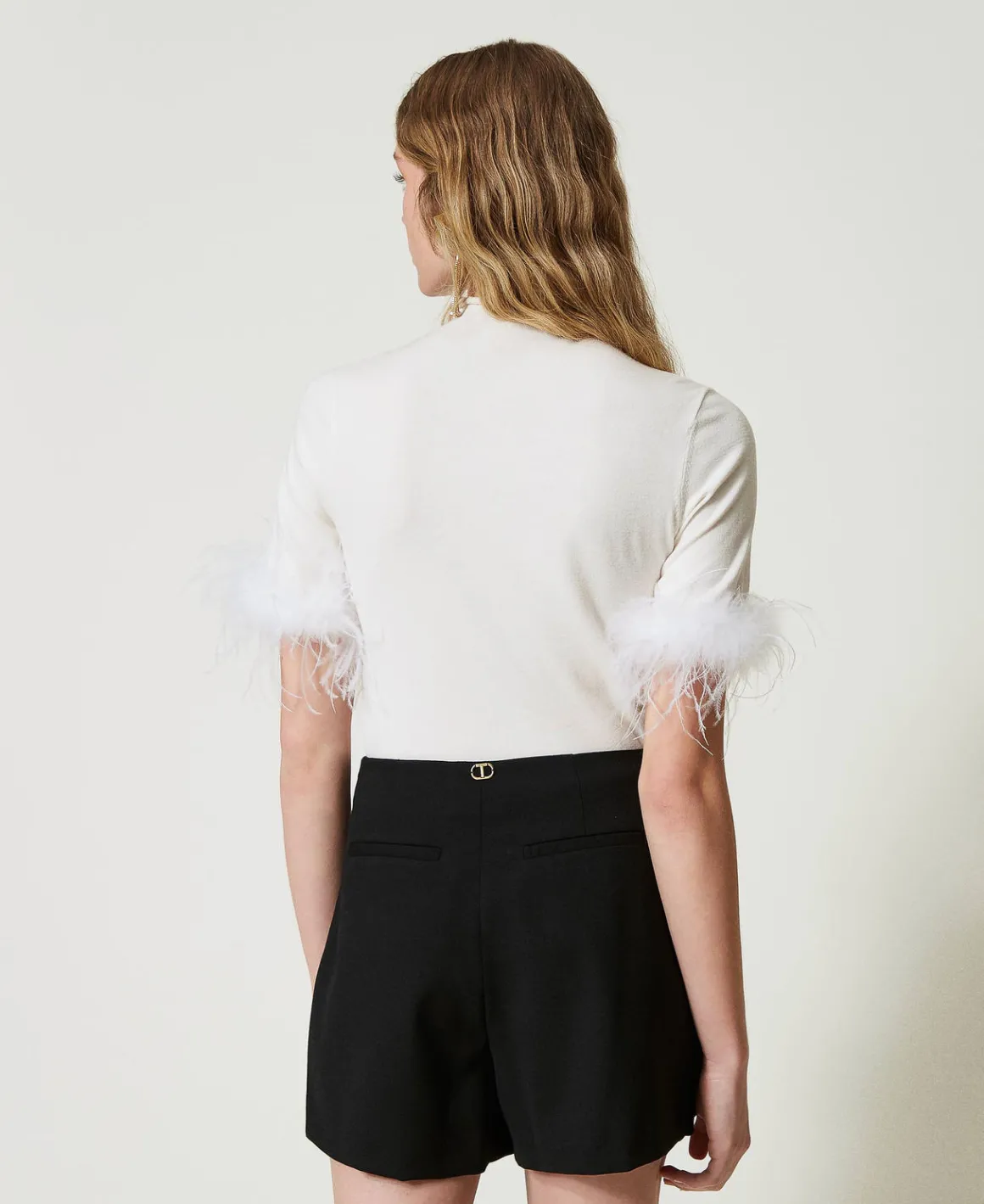 TWINSET Milano Shorts A Portafoglio In Misto Lana | Shorts