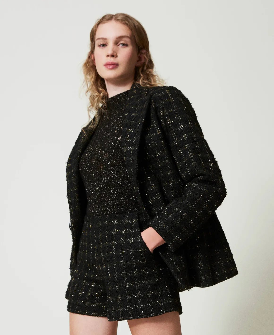 TWINSET Milano Shorts Bouclé A Disegno Check | Shorts