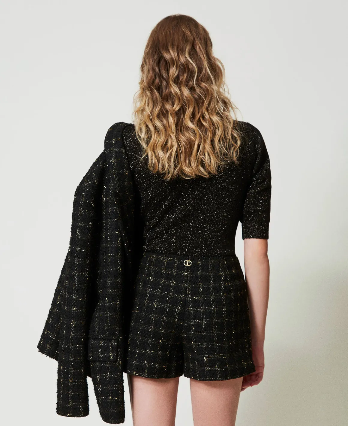 TWINSET Milano Shorts Bouclé A Disegno Check | Shorts