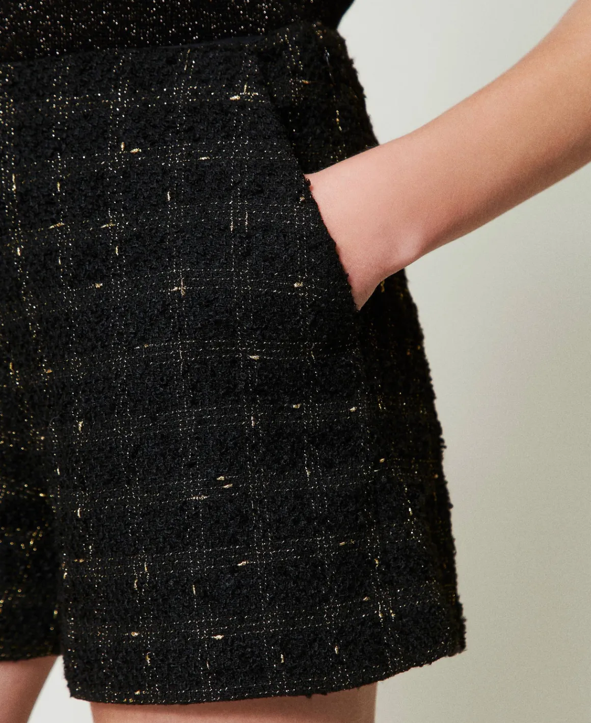 TWINSET Milano Shorts Bouclé A Disegno Check | Shorts