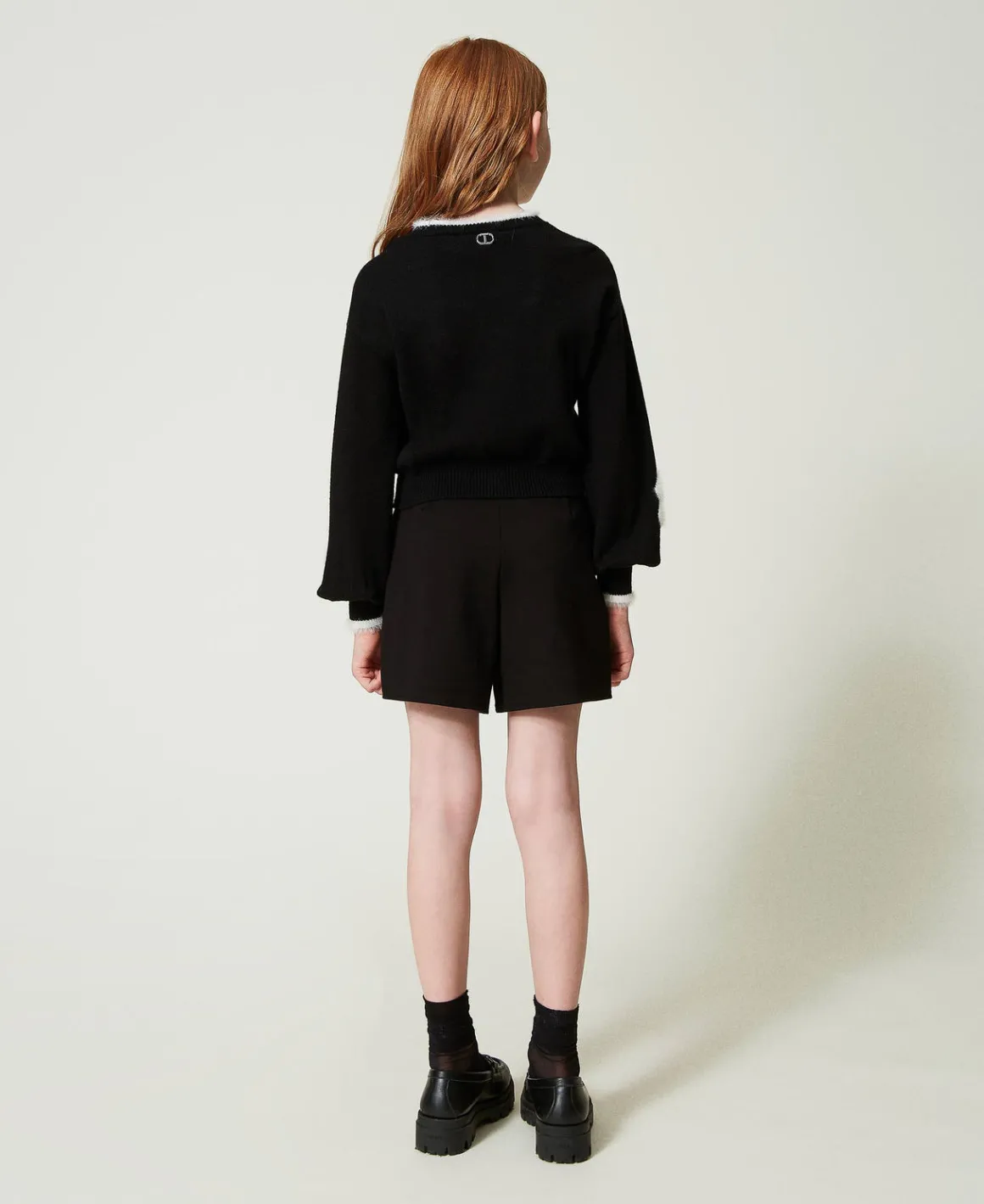 TWINSET Milano Shorts Con Volant E Logo | Pantaloni E Jeans