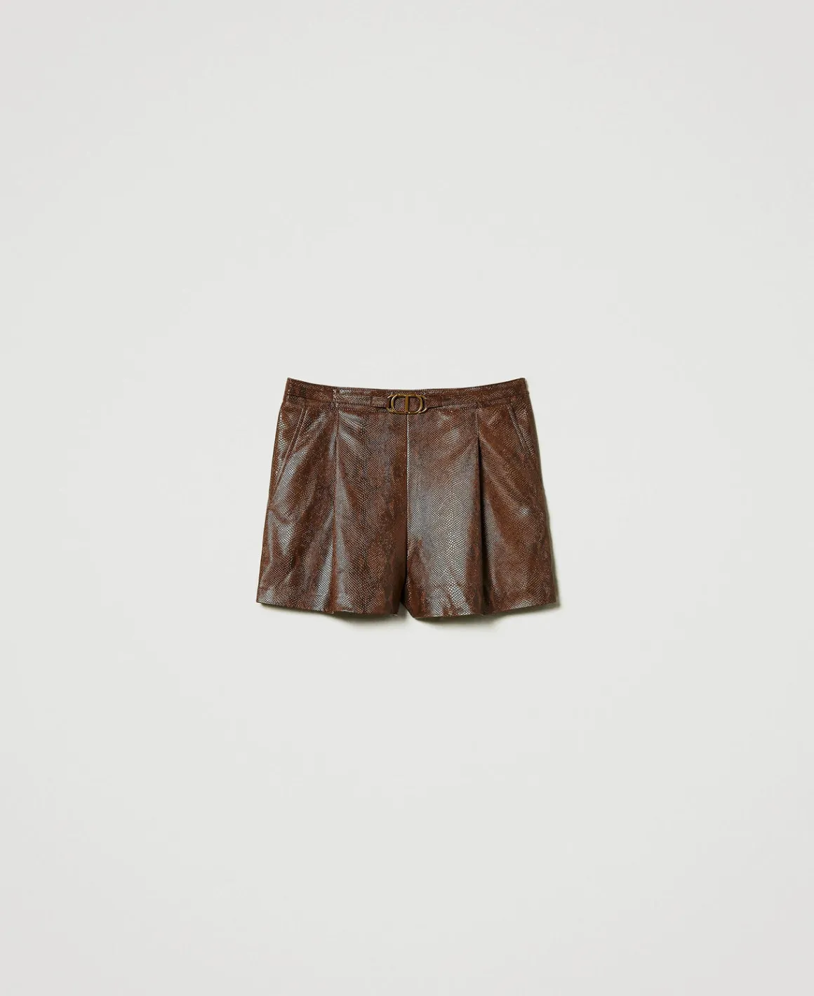 TWINSET Milano Shorts Effetto Pelle Lizard | Shorts