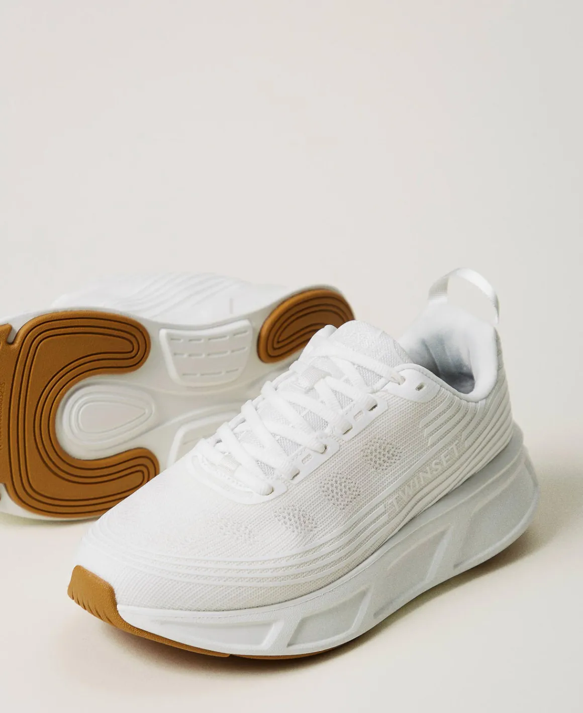 TWINSET Milano Sneakers Fessura A Righe Con Logo | Scarpe Basse | Sneakers