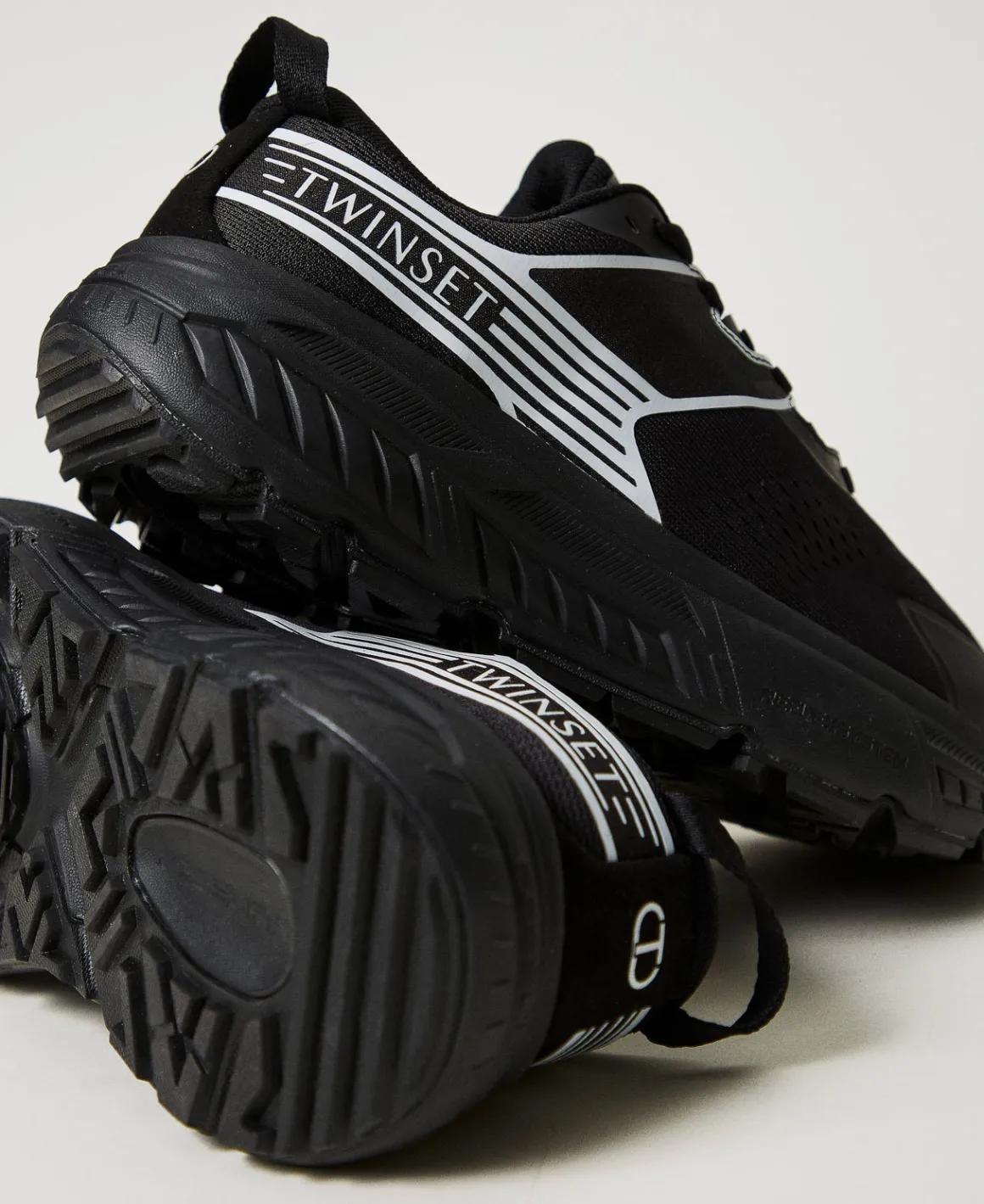 TWINSET Milano Sneakers Fessura A Righe Con Logo A Contrasto | Scarpe Basse | Sneakers
