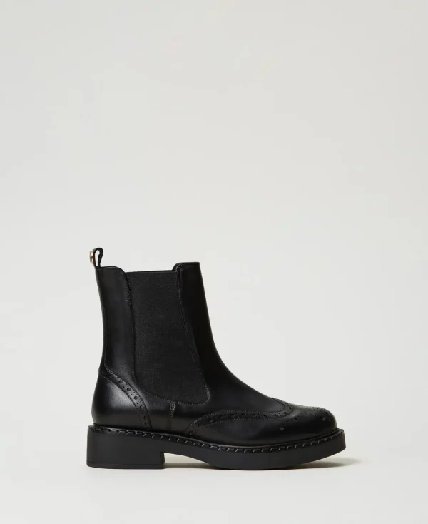 TWINSET Milano Stivaletti Chelsea In Pelle | Scarpe Basse | Stivali E Stivaletti