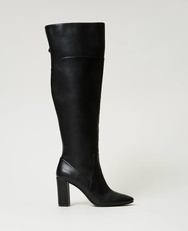 TWINSET Milano Stivali Alti Over Knee | Scarpe Con Tacco | Stivali E Stivaletti