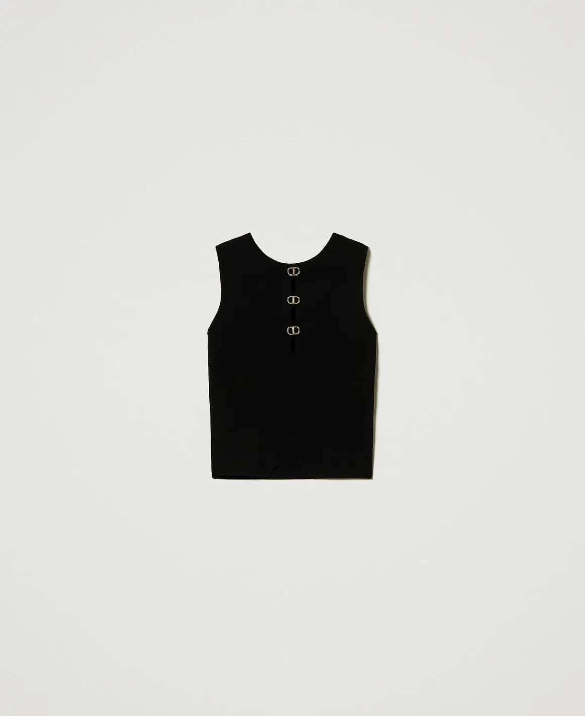 TWINSET Milano Top Doppio Uso In Maglia Con Oval T | T-Shirt E Top