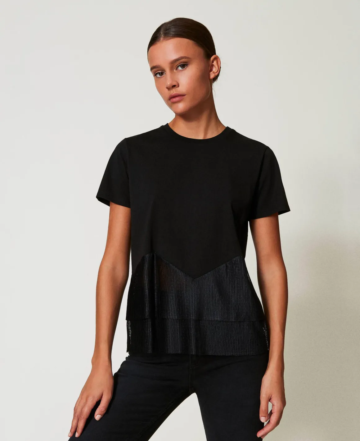 TWINSET Milano T-shirt Con Balze In Tulle | T-Shirt E Top
