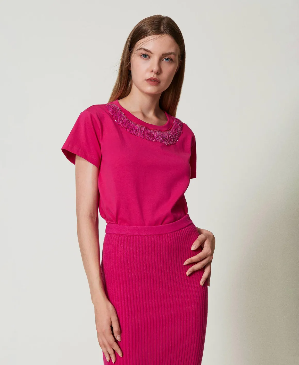 TWINSET Milano T-shirt Con Frange Ricamate | T-Shirt E Top