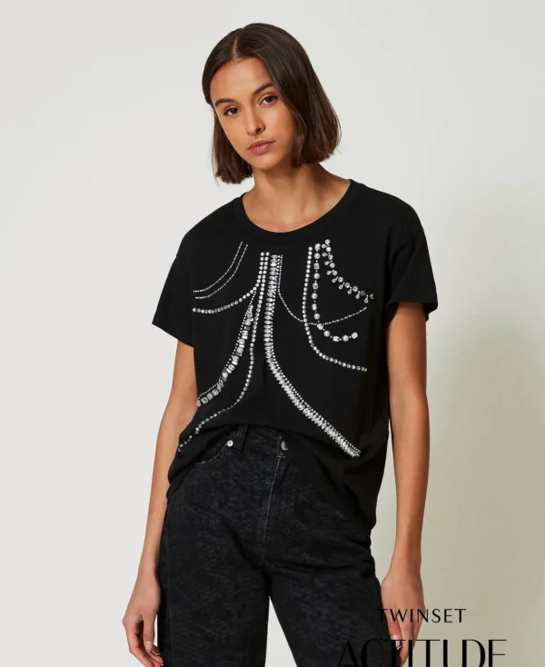 TWINSET Milano T-shirt Con Ricami E Perle | T-Shirt E Top