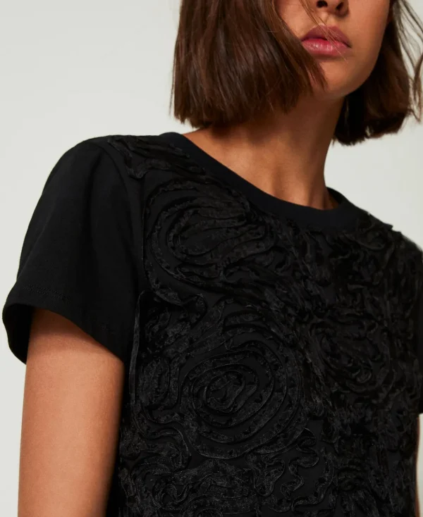 TWINSET Milano T-shirt Con Ricami In Organza | T-Shirt E Top