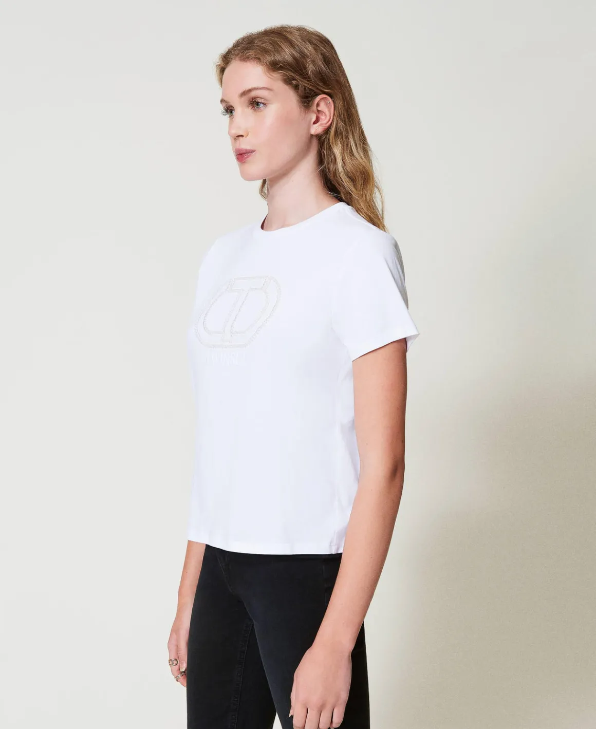 TWINSET Milano T-shirt Con Ricamo Logo Oval T | T-Shirt E Top