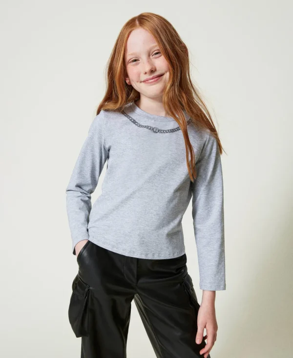 TWINSET Milano T-shirt Con Stampa Collana E Strass | T-Shirt E Top