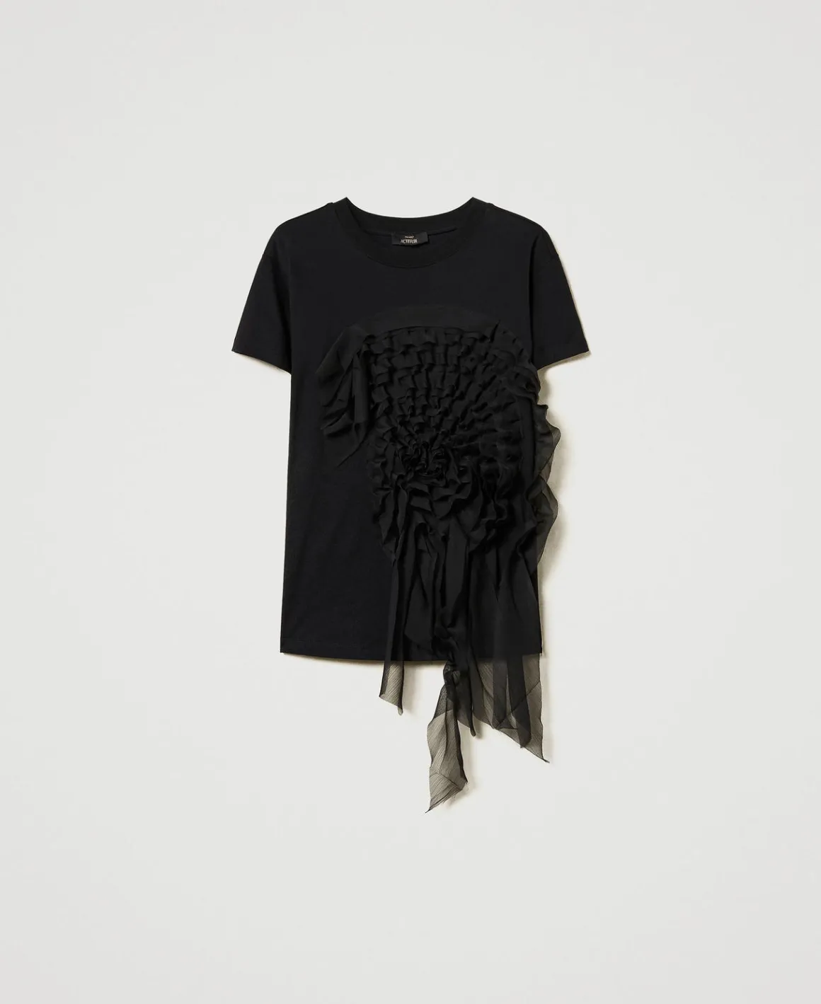 TWINSET Milano T-shirt Con Volant In Creponne | T-Shirt E Top
