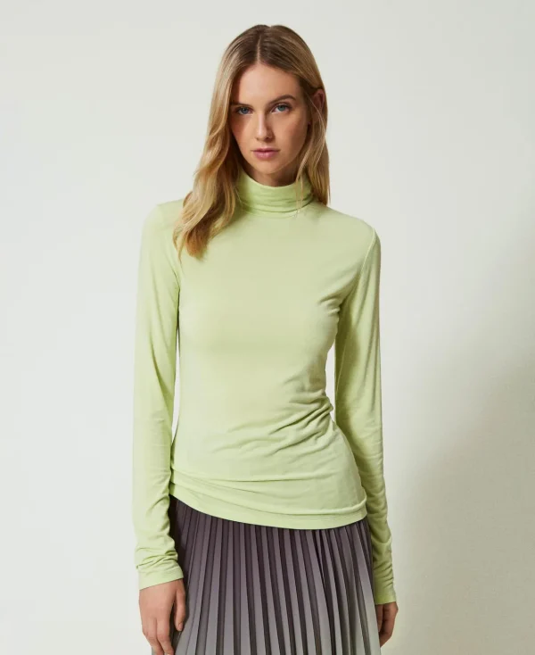TWINSET Milano T-shirt Dolcevita Con Ricamo Logo | T-Shirt E Top