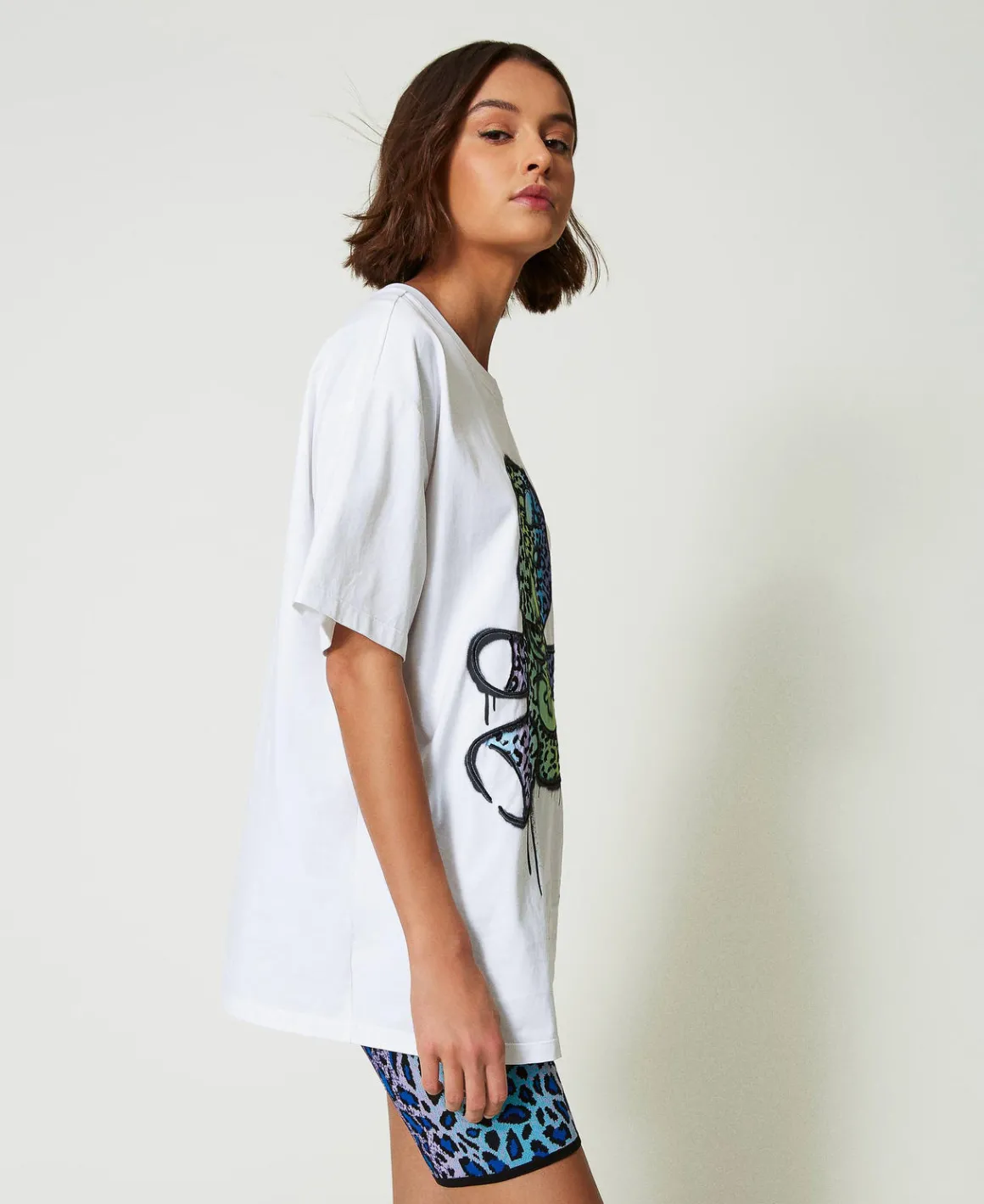 TWINSET Milano T-shirt Over MYFO Con Stampa E Ricamo | T-Shirt E Top