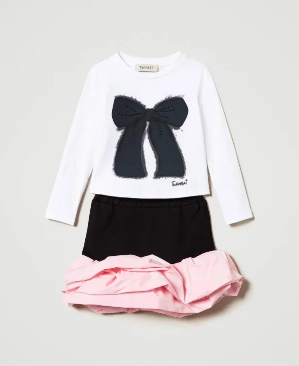 TWINSET Milano T-shirt Stampata E Gonna Con Balze | Vestiti