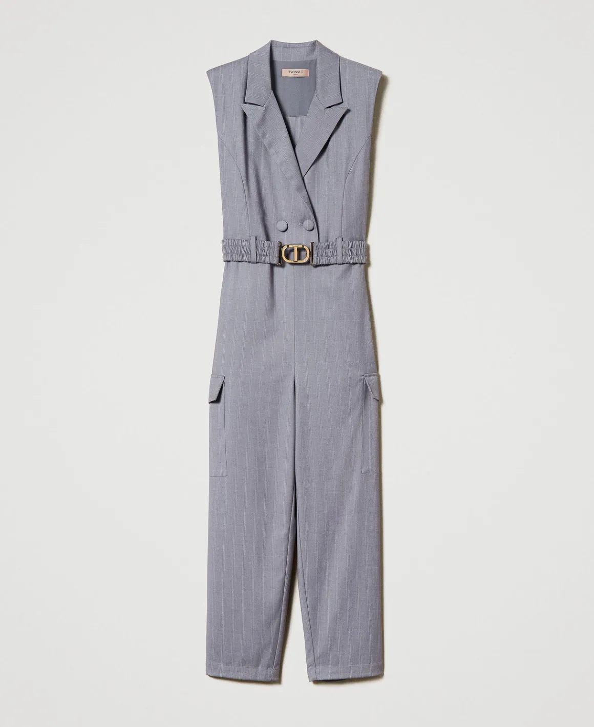 TWINSET Milano Tuta Gessata Con Cintura | Tute | Vestiti Lunghi