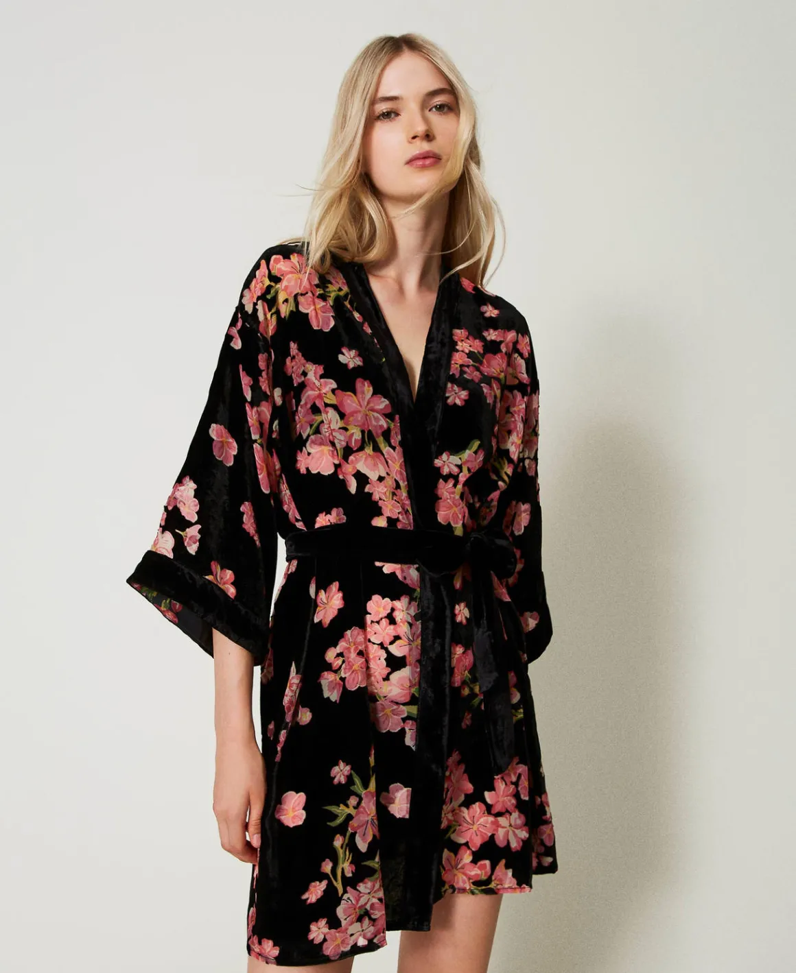 TWINSET Milano Vestaglia In Velluto Dévoré A Fiori | Intimo E Nightwear