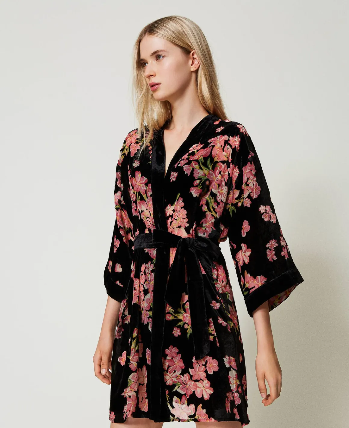 TWINSET Milano Vestaglia In Velluto Dévoré A Fiori | Intimo E Nightwear